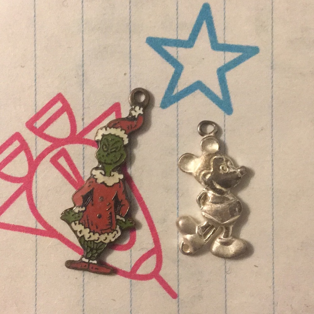 grinch dr seuss and mickey mouse disney pendant